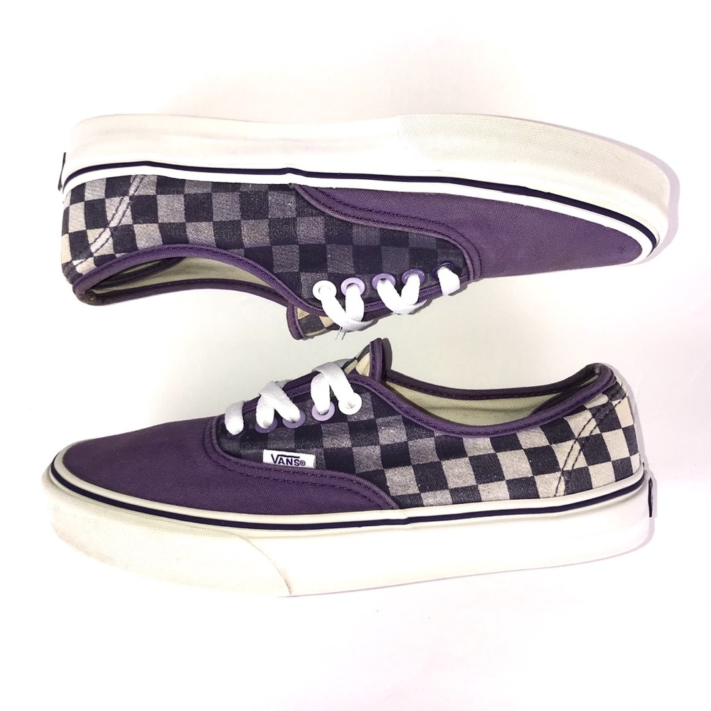 Purple VANS Off The Wall Ombré Checkered Sneaker